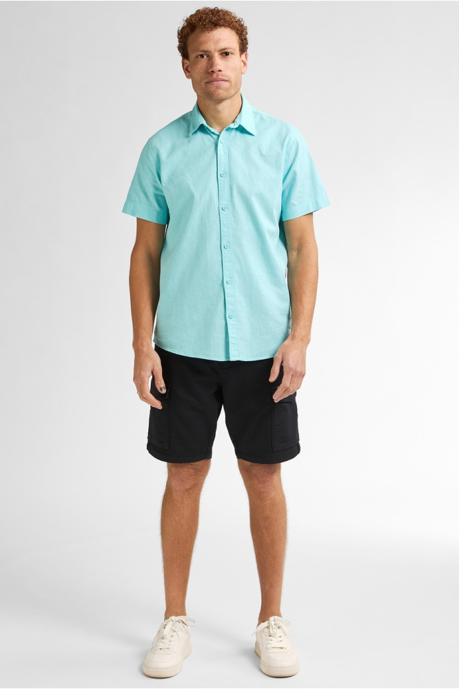 LINNEN OVERHEMD M 1050 SIS414 5180 AQUA